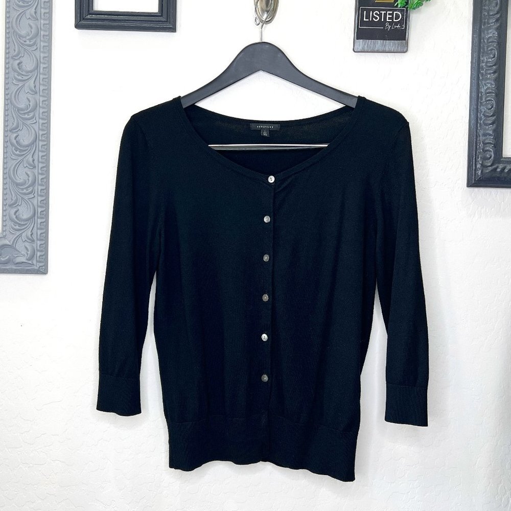 Semantiks Black Button-Up Cardigan - Size L